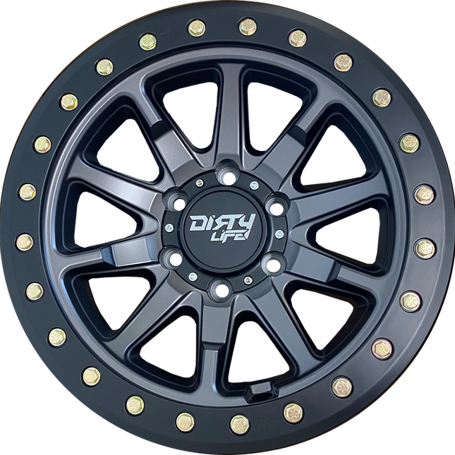 DIRTY LIFE 17x9 12N 5x150 CB110.2 Dual Tek DT2 Satin Graphite Black Lip 1542KG (AW-4) DNR