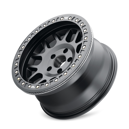 DIRTY LIFE 17x9 12N 6x139.7 CB110 MESA RACE Matte Black Comp Beadlock (C10AW-6HMB Long Cap)