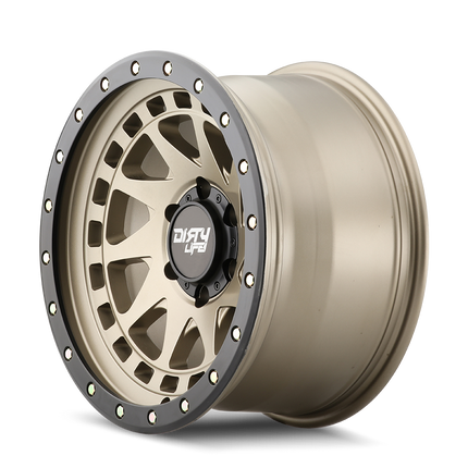 DIRTY LIFE 17x9 0P 6x114.3 CB66.1 ENIGMA PRO Satin Gold Black Lip