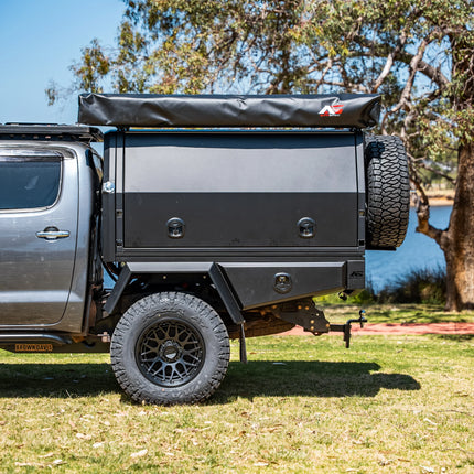 1700mm Aluminium Canopy - Matte Black
