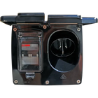 15A AC Power External Inlet & 16A RCD IP44 - Black