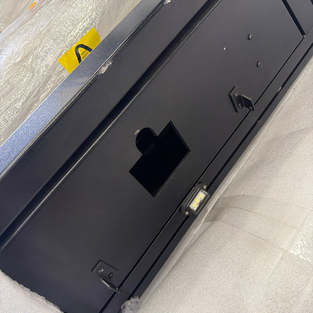 Aluminium Single Cab Tray with Trundle - 2400mm - Matte Black SNDP-006