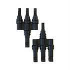 Renogy 3 to 1 Solar Branch Connectors MMMF+FFFM Pair, Multicolor