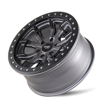 DIRTY LIFE 17x9 12N 5x150 CB110.2 Dual Tek DT1 Satin Graphite Black Lip 1542KG (AW-4)