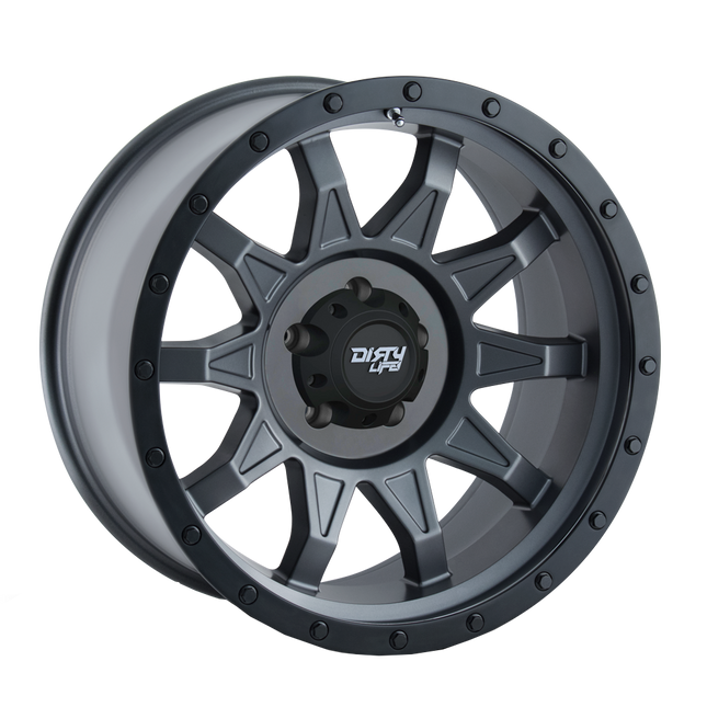 DIRTY LIFE 15x7 3P 5x139.7 CB110 ROADKILL Matte Gunmetal Black Lip