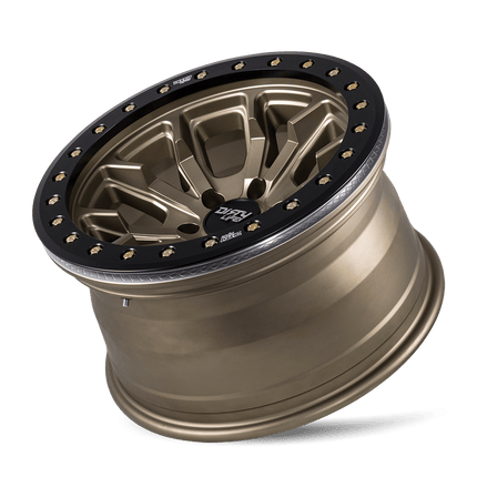 DIRTY LIFE 17x9 0P 6x114.3 CB66.1 Dual Tek DT1 Satin Gold Black Lip 1542KG