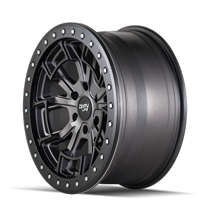 DIRTY LIFE 17x9 0P 6x139.7 CB110 Dual Tek DT1 Satin Graphite Black Lip 1542KG