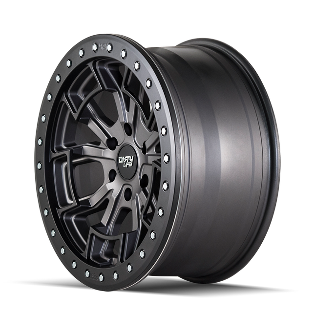 DIRTY LIFE 17x9 0P 6x139.7 CB110 Dual Tek DT1 Satin Graphite Black Lip 1542KG