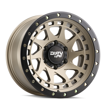 DIRTY LIFE 17x9 0P 6x114.3 CB66.1 ENIGMA PRO Satin Gold Black Lip