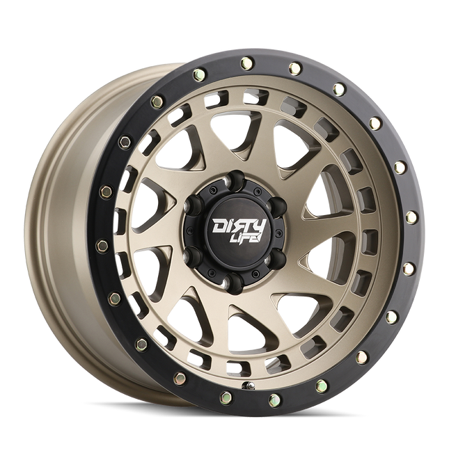 DIRTY LIFE 17x9 0P 6x114.3 CB66.1 ENIGMA PRO Satin Gold Black Lip