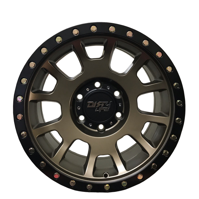 DIRTY LIFE 17x8.5 5P 6x139.7 CB106.2 SCOUT Matte Gold Black Lip DNR