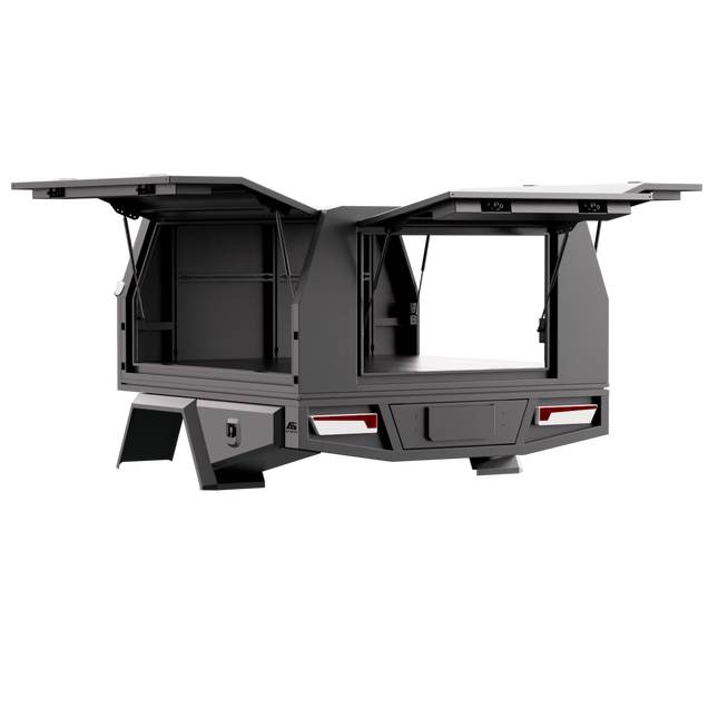 1700mm Aluminium 3 Door Canopy - Matte Black