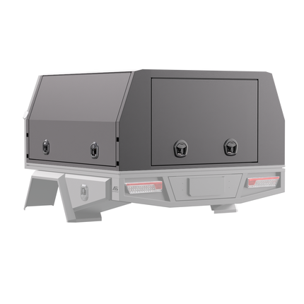 1700mm Aluminium 3 Door Canopy - Matte Black