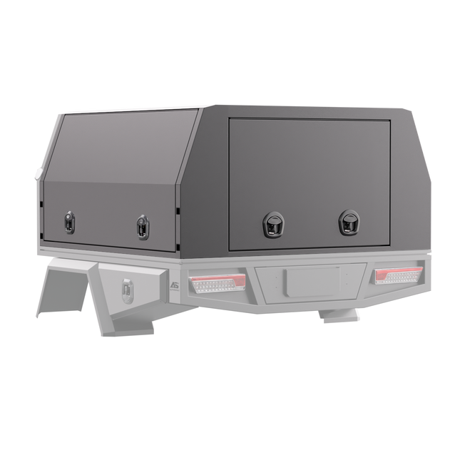 1700mm Aluminium 3 Door Canopy - Matte Black