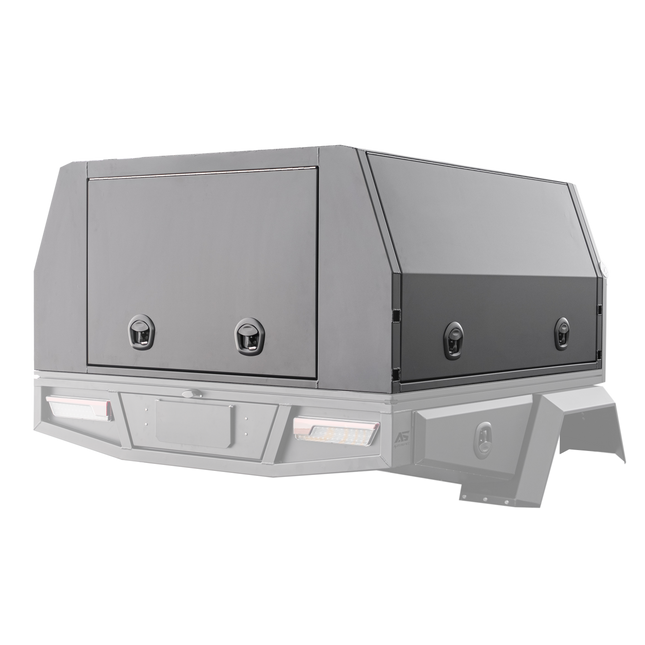 1700mm Aluminium 3 Door Canopy - Matte Black