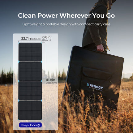 Renogy 12Volt 400W Lightweight Portable Solar Suitcase