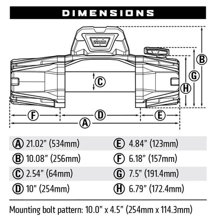 WARN VR EVO 10-S Electric 12V DC Winch Synthetic Rope