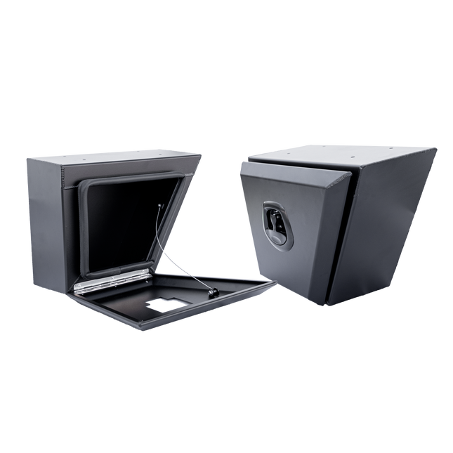 Front Square Under Tray Toolbox 405mm (Pair) - Matte Black
