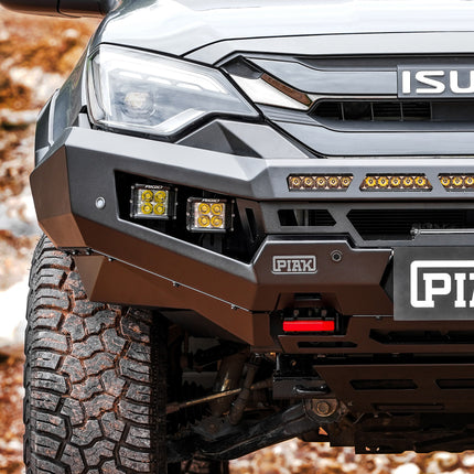 PIAK Genesis Non Loop Bar (Black Recovery Points & Black Bash Plate) for Isuzu D-Max 24+ Facelift
