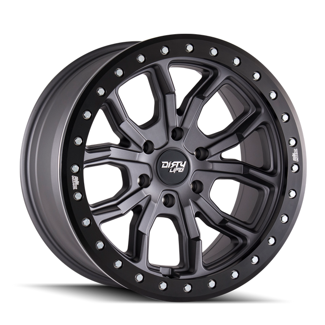 DIRTY LIFE 17x9 12N 5x150 CB110.2 Dual Tek DT1 Satin Graphite Black Lip 1542KG (AW-4)