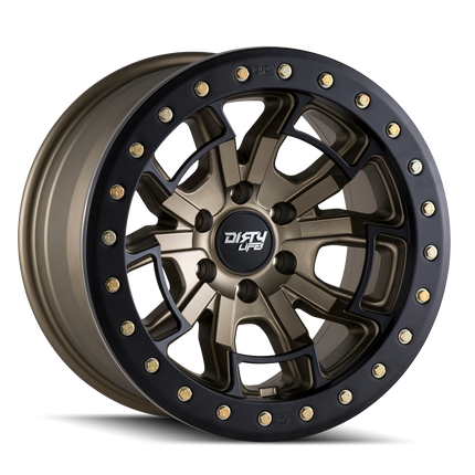 DIRTY LIFE 17x9 12N 6x139.7 CB110 Dual Tek DT1 Satin Gold Black Lip 1542KG