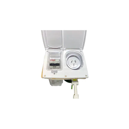 15A AC Power External Inlet & 16A RCD IP44 - White