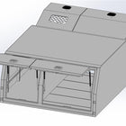 1700mm Lite Canopy with Dog Box Section - Matte Black