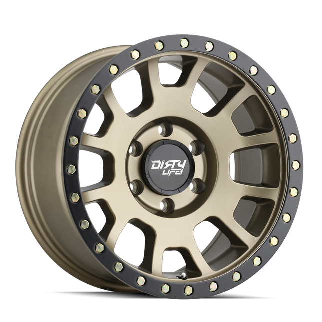 DIRTY LIFE 17x8.5 5P 6x139.7 CB106.2 SCOUT Matte Gold Black Lip DNR