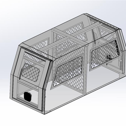 700mm Lite Dog Box - Matte Black