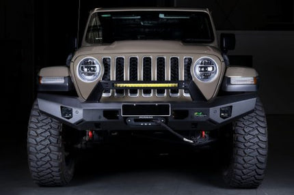 Raid Full Length Steel Bumper Bull Bar to suit Jeep Gladiator JT 4/2019 onwards and Jeep Wrangler JL 2018 onwards