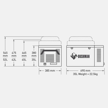 Original Bushman Fridge 35-52L
