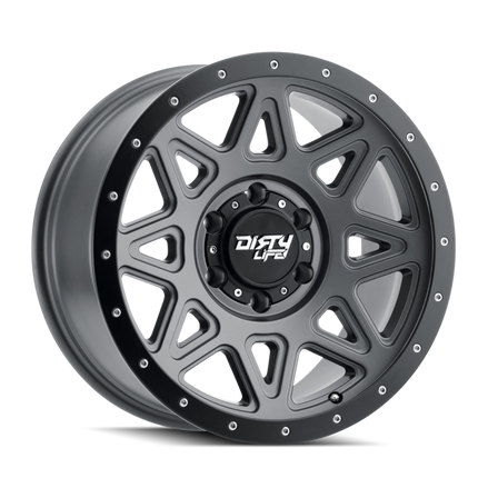 DIRTY LIFE 16x8 0P 5x150 CB110.1 THEORY Matte Gunmetal Black Lip 1450KG