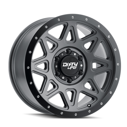 DIRTY LIFE 18x9 25P 6x139.7 CB110.1 THEORY Matte Gunmetal Black Lip 1600KG DNR