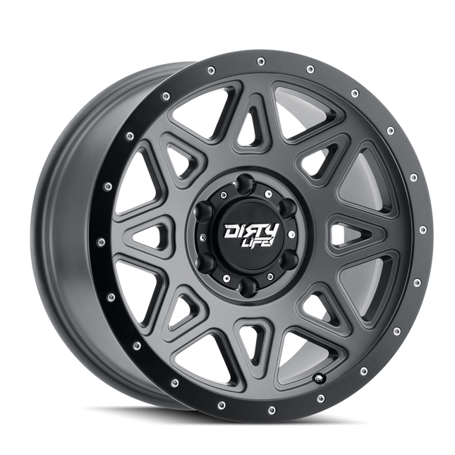 DIRTY LIFE 18x9 25P 6x139.7 CB110.1 THEORY Matte Gunmetal Black Lip 1600KG DNR