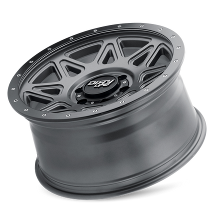 DIRTY LIFE 18x9 25P 6x139.7 CB110.1 THEORY Matte Gunmetal Black Lip 1600KG DNR