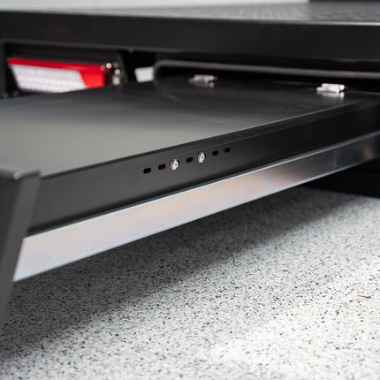 Aluminium Dual Cab Tray with Trundle - 1700mm - Matte Black