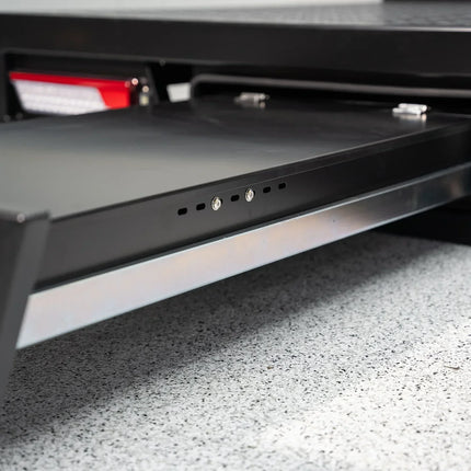 Aluminium Space Cab Tray with Trundle - 2000mm - Matte Black