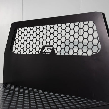Aluminium Space Cab Tray with Trundle - 2000mm - Matte Black