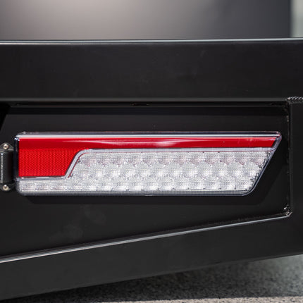 Aluminium Dual Cab Tray with Trundle - 1700mm - Matte Black