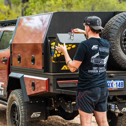 Lockable Jerry Can Holder - Matte Black