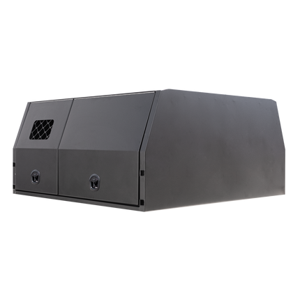1700mm Aluminium Canopy with Dog Box Section - Matte Black