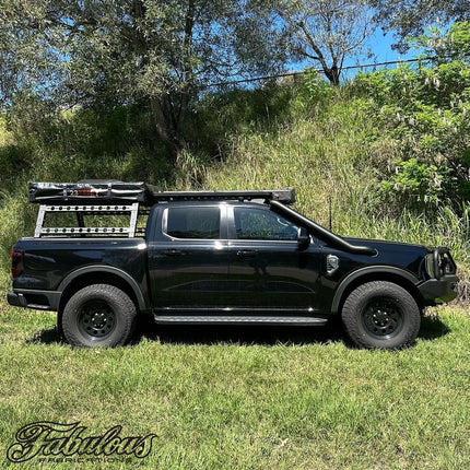 FABULOUS FABRICATIONS FORD RANGER NEXT GEN 4 INCH STAINLESS SNORKEL KIT AND ALLOY AIRBOX KIT