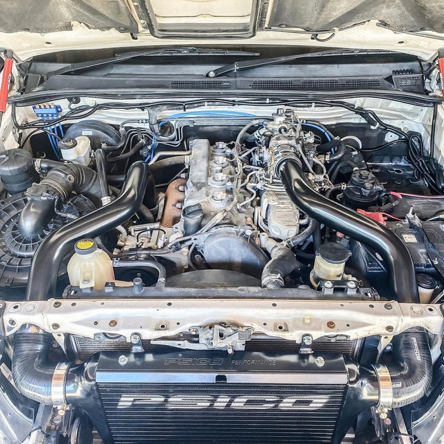 FRONT MOUNT INTERCOOLER KIT (HILUX 1KD-FTV KUN26) (POWDERCOATED BLACK)