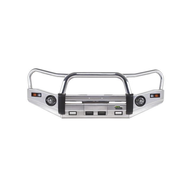 Polished Alloy Bull Bar to suit Toyota Hilux Revo 2015 to 4/2018 (Suits Wide Body Models Only - Hi-Rider 4x2/Dual Cab 4x4/Extra Cab 4x4 Workmate SR and SR5)