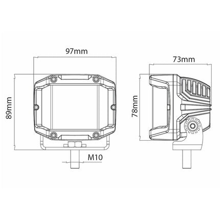 Ironman 4X4 3" Universal 30W LED with Side Shooters — ONE PAIR