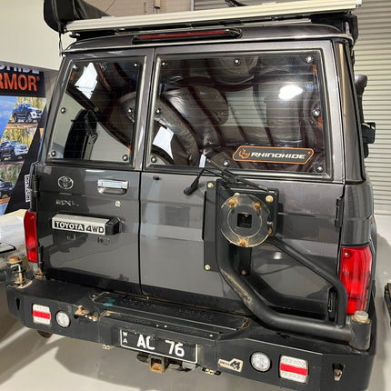Suitable for Toyota LandCruiser 76 Series - Rhinohide Armor® Rear Windscreen Protector