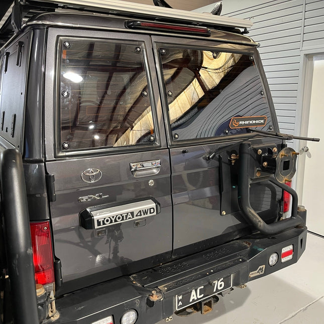Suitable for Toyota LandCruiser 76 Series - Rhinohide Armor® Rear Windscreen Protector