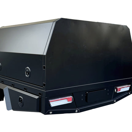 2400mm Aluminium Canopy - Matte Black
