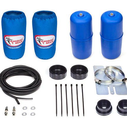 AIRBAG MAN Air Suspension Helper Kit for Coil Springs High Pressure For MITSUBISHI PAJERO MKIV NS, NT, NW & NX 06-22
