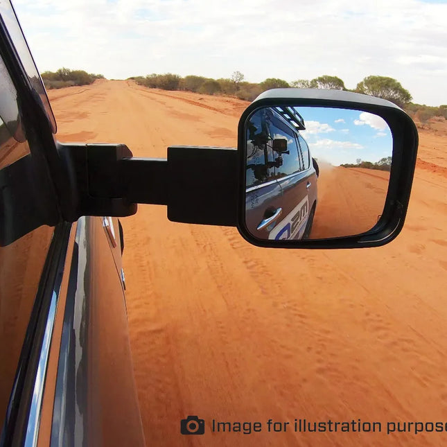 MSA 4x4 GRAND CHEROKEE TOWING MIRRORS (2010-CURRENT) - BLACK ELECTRIC INDICATORS HEATED